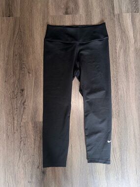 Nike Black Leggings with Small White Swoosh